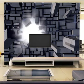 Estéreo 3D papel de parede mural de fundo simples quarto moderno, romântico paisagem paisagem pastoral tamanhos Personalizados