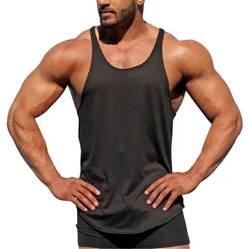 Casual Homens Muscular sem Mangas Tops de Ginástica Musculação Esporte Fitness Colete de Treino Tops Tees de Roupas masculinas
