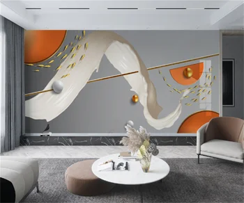 Profissional personalizado Europeu e Americano restaurante do hotel luz de luxo geométrica de ferramentas de TV pintura de decoração de parede papel de parede