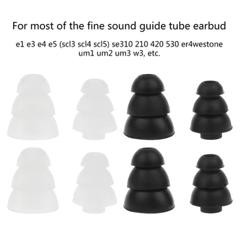 Fones de Ouvido, Dicas de Substituição 2 Pares de Silicone Macio Multi Tamanhos Grandes, Pequeno para o Shure E3C E3G Auscultadores da em-Orelha Fones de ouvido