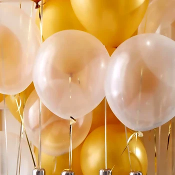 20pcs do Cromo do Metal Ouro Prata Balões de Látex Transparente de Ouro Confete Balão de Aniversário de Casamento Rosa de Ouro da Decoração do Partido