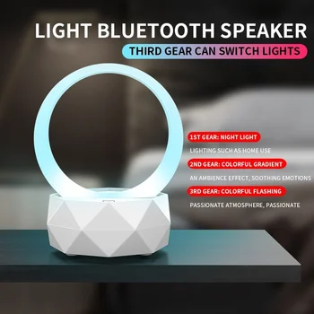 Bluetooth 5.0 alto-Falante sem Fio Com Luz 6D Surround Bluetooth 5.0 Leitor de Música para iPhone, Android Telefone Móvel Lâmpada de alto-Falante