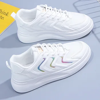 2021 Ins Venda Quente E Sapatos Brancos, Mulheres Respirável Tênis Plataforma De Outono Casuais Novo Aluno Sapatos De Tênis Branco Comfotable