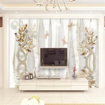 wellyu papel de parede Personalizado 3d tridimensional de luxo flor jóia de PLANO de fundo de parede papel de parede para parede 3 d behang