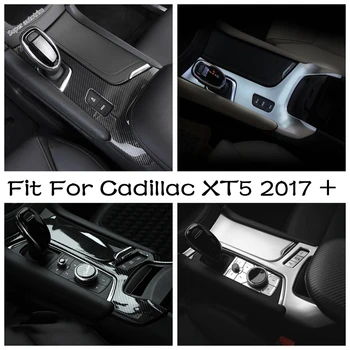 De Fibra de carbono, Procure o Centro de Controle de Mudança de marcha no Painel de Decoração de Capa de acabamento Para Cadillac XT5 2017 - 2021 Matte Acessórios de decoração