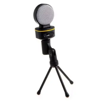Microfone de condensador Ajustável de 3 Pinos da Interface do Microfone para Gravação de Vídeo de Jogos de Música