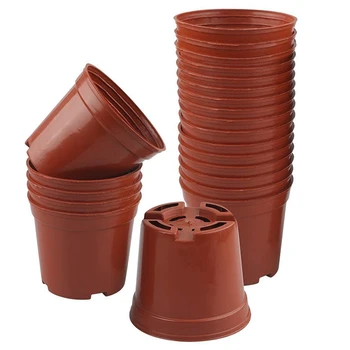100Pcs de 8,5 CM de Plástico Redonda Vasos Pequenos Vasos de Flores Para Viveiro de Plantas Pequenos Vasos de Plantas