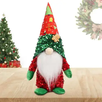 Natal Gnomos Enfeites De Lantejoulas Sueco Artesanal De Pelúcia Gnomos De Férias Gnome À Mão Sueco Tomte Decoração Para O Natal Em Casa