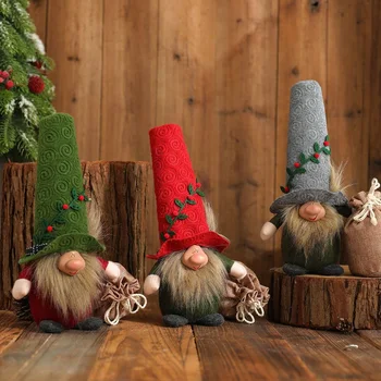 Chapéu De Natal De Rudolph Decoração De Boneca De Linho Velho Anão Boneca Adereços, Enfeites De Festa De Casa, Decoração