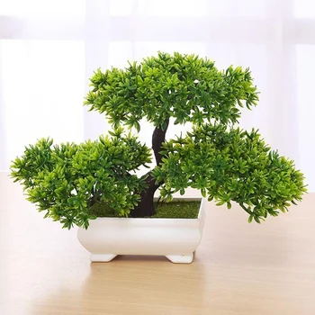 2020 moda Artificial Plantador de Plástico Árvore Pote Bonsai Jardim Home Office Planta de Decoração
