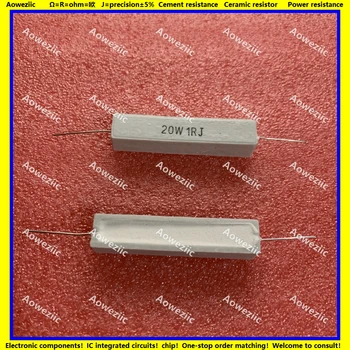 10Pcs RX27 Horizontal de cimento resistor de 20W 1 ohm 20W 1R 1RJ 20W1RJ 1ohm Cerâmica Resistência de precisão de 5%, Poder de resistência
