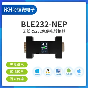 BLE compatível com Bluetooth sem Fio da Porta de Série RS232 de Energia livre de Conversor de BLE232-NEP CH9140 3 Linhas e 9 Linhas