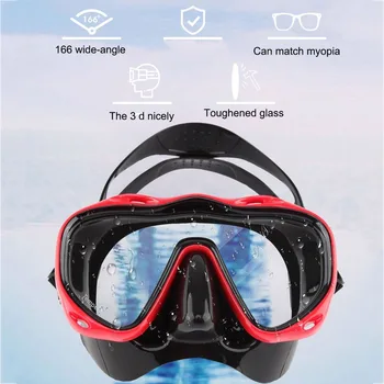 Profissional de Silicone Engrenagem de Mergulho Máscara de Equipamento de Snorkel Adultos Anti-Nevoeiro UV, Impermeável Mergulho/Mergulho, Óculos de Homens, Mulheres de Óculos