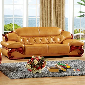 sala de estar moderna sofá de couro Europeia sofá modular znr01