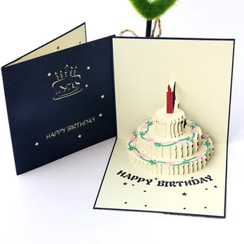 3D de Aniversário, Cartão de Saudação Estéreo Bolo de Cartão de Presente Bênção de Cartão de Saudação Retro Cartão de Aniversário Bolo de Cartão de Presente Criativo 311