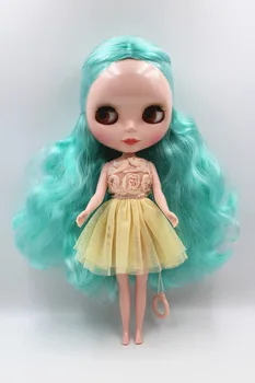 Especial boneca verde claro e branco misturado duas cores encaracolado Blygirl boneca Blyth boneca comum do corpo 7 conjunta nu boneca