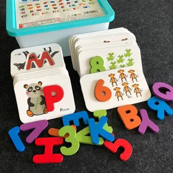 Bebê de Educação infantil do Quebra-cabeça para Crianças Cognitivo Ensino Aids Reconhecer Digital de Letras de Quebra-cabeça de Correspondência Dom Crianças Brinquedos