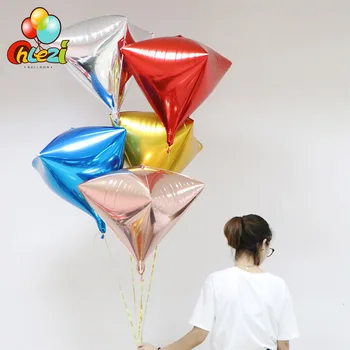 20pcs 24 Inche Grande Balão de Diamante Folha de Balões Infláveis, Decoração de Casamento Globos de Dia dos Namorados Festa de Aniversário Balões