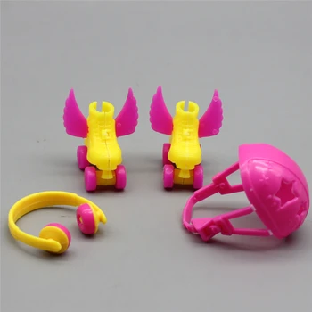 3PCS/Set Novo Fone de ouvido Capacete de Skate Por 11 polegadas 1/6 Boneca com Roupas de Bonecas de Acessórios de Movimento de Crianças Brinquedos Para Meninas Presentes