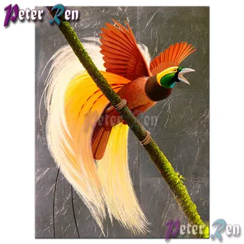 5d animal do Diamante Pintura, Ponto Cruz Belo pássaro colorido DIY plena Praça\Rodada do Bordado de Strass Artesanais de decoração de casa