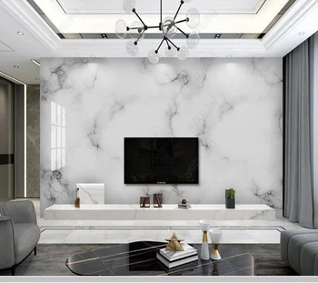 Papel de parede Simples Jazz Branco Mármore Cinzento moderno em 3d papel de parede mural,sala de tv de parede quarto decoração de casa de banho