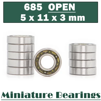 685 Abrir Rolamento ( 10 PCS ) 5*11*3 mm em Miniatura 685-ABRIR Rolamentos de Esferas