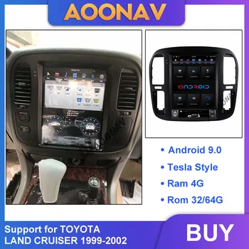 AOONAV 12.1 polegadas de GPS do carro do Rádio de navegação GPS para TOYOTA LAND CRUISER 1999-2002 player multimídia Android 9.0 Apoio carplay