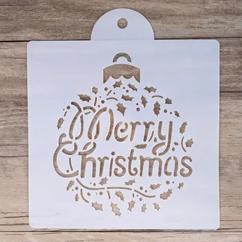 15 cm de DIY Camadas de Artesanato de Natal de Stencil Para Pintura de Parede Scrapbooking Estamparia Selos Álbum Decorativos em Relevo Cartões de Papel
