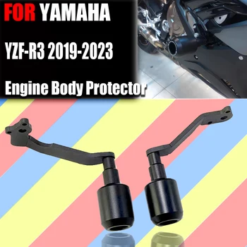 SEMSPEED Motocicleta CNC YZF-R3 YZF R3 2019 2020 2023 Falha do Motor Almofadas de Escape controles Deslizantes Protetor do Corpo Para a YAMAHA R3 2019 2023