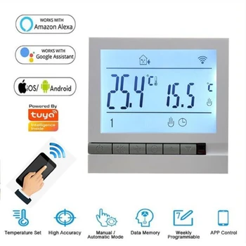 Wi-fi Termostato Controlador de Temperatura para Água/Solo /Caldeira de Gás Funciona Com Alexa Inicial do Google