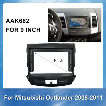 9 Polegadas de som do Carro receptor fáscia quadro de Para-Mitsubishi Outlander 2008-2012 auto-Rádio de Montagem do Painel Traço de Instalação Moldura