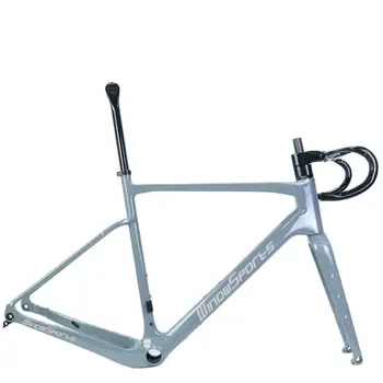 Nova cor Cinza design Disco de carbono quadro de bicicleta de estrada bicicleta de corrida de disco do quadro da bicicleta 700c cascalho de bicicleta conjunto de quadros
