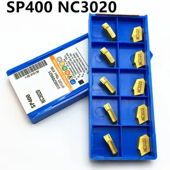 20PCS ferramenta para torneamento SP400 NC3020 4mm de alta qualidade de metal duro, lâmina de metal de ferramenta para torneamento SP400 de ferramentas de torno CNC de peças e usinagem de canais de ferramentas de