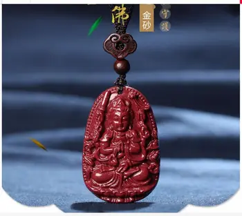 Mágico Zinnober Pingente Amuleto Budismo Churinga Avalokitesvara Ornamentos Abençoe Mouse Anos As Pessoas